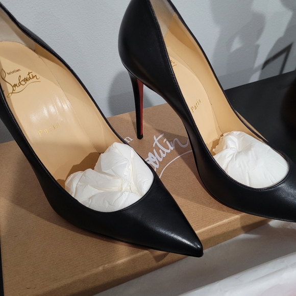 Authentic Christian Louboutin Iconic Black Kate Pumps 3.9" - Picture 7 of 13